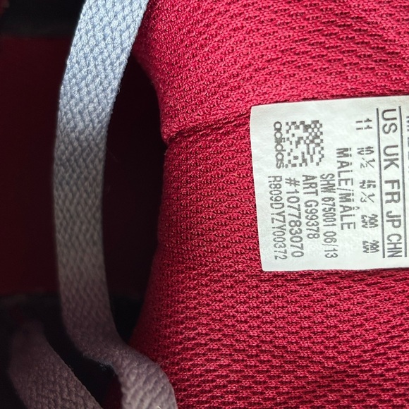 Adidas Gray and Red High-Top Athletic Shoes - Picture 11 of 12